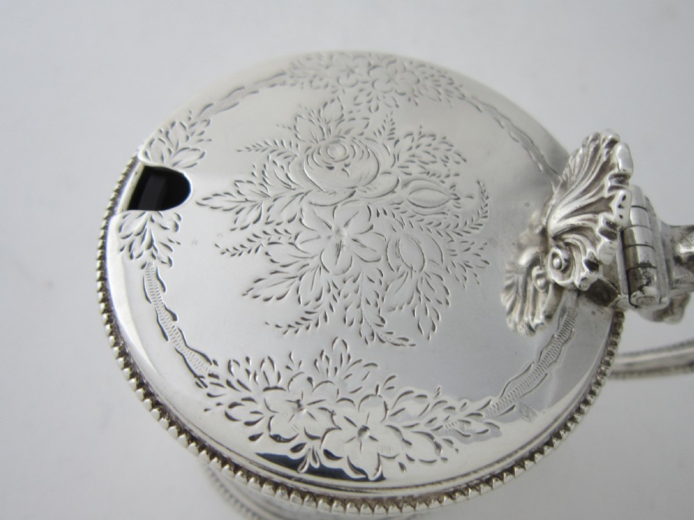 Antique Victorian Sterling Silver Mustard Pot - 1873 View VIII