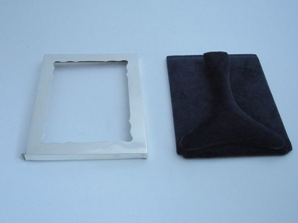 Antique Edwardian Sterling Silver Photo Frame - 1908 View IX