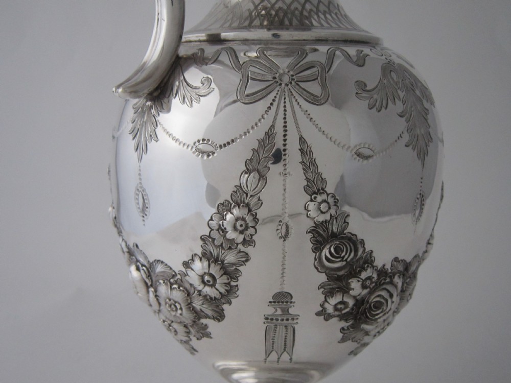Antique Victorian Sterling Silver Wine Ewer - 1873 View VIII