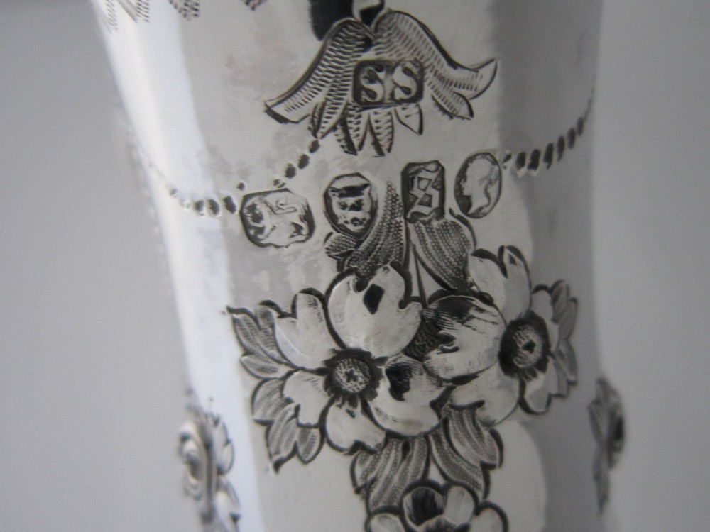 Antique Victorian Sterling Silver Wine Ewer - 1873 View XII