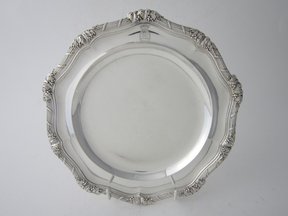 Paul Storr Antique George III Sterling Silver Plate - 1809 View II