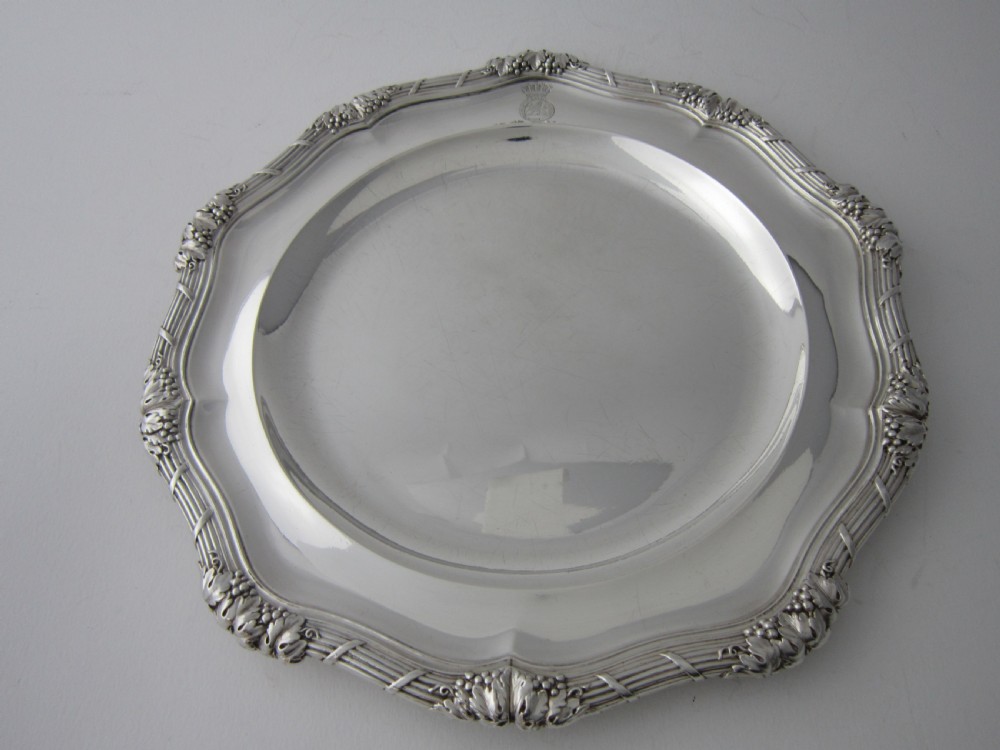 Paul Storr Antique George III Sterling Silver Plate - 1809 View III