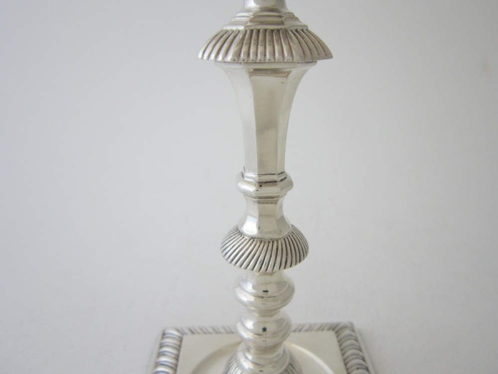 Antique Victorian Sterling Silver Candlesticks - 1891 View VI