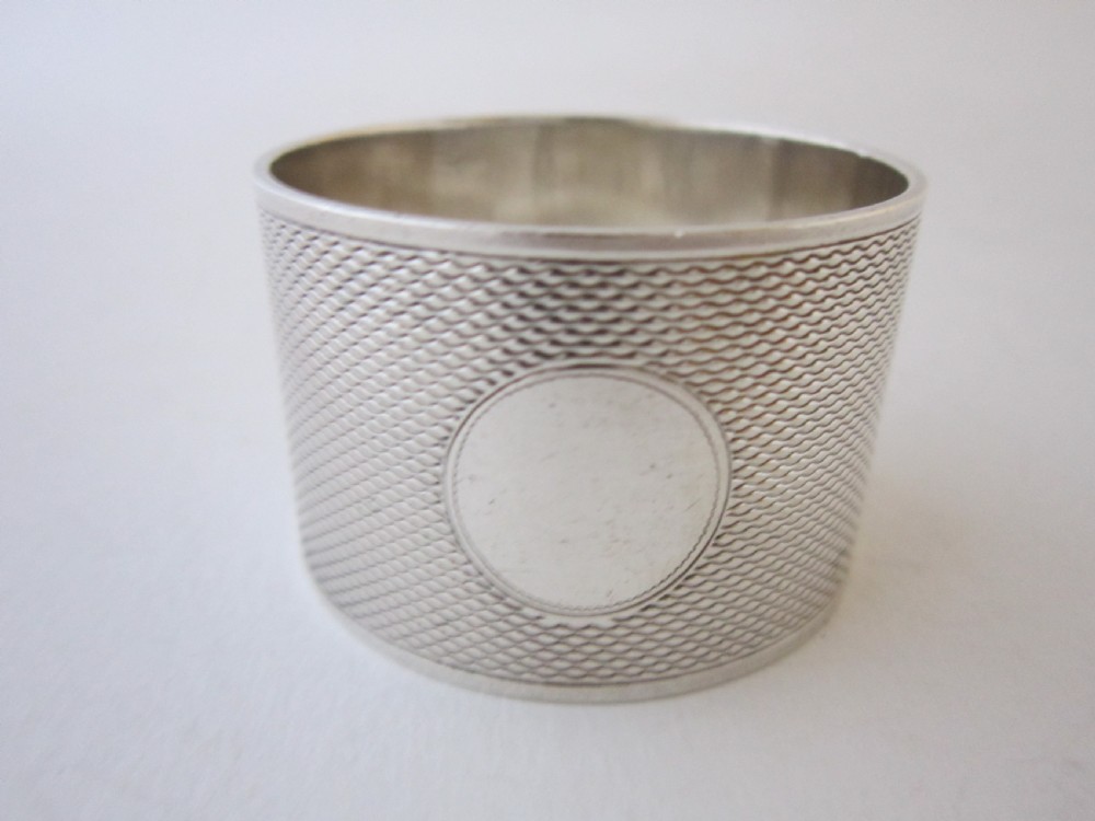 Antique George VI Sterling Silver Napkin Ring - 1936 View II