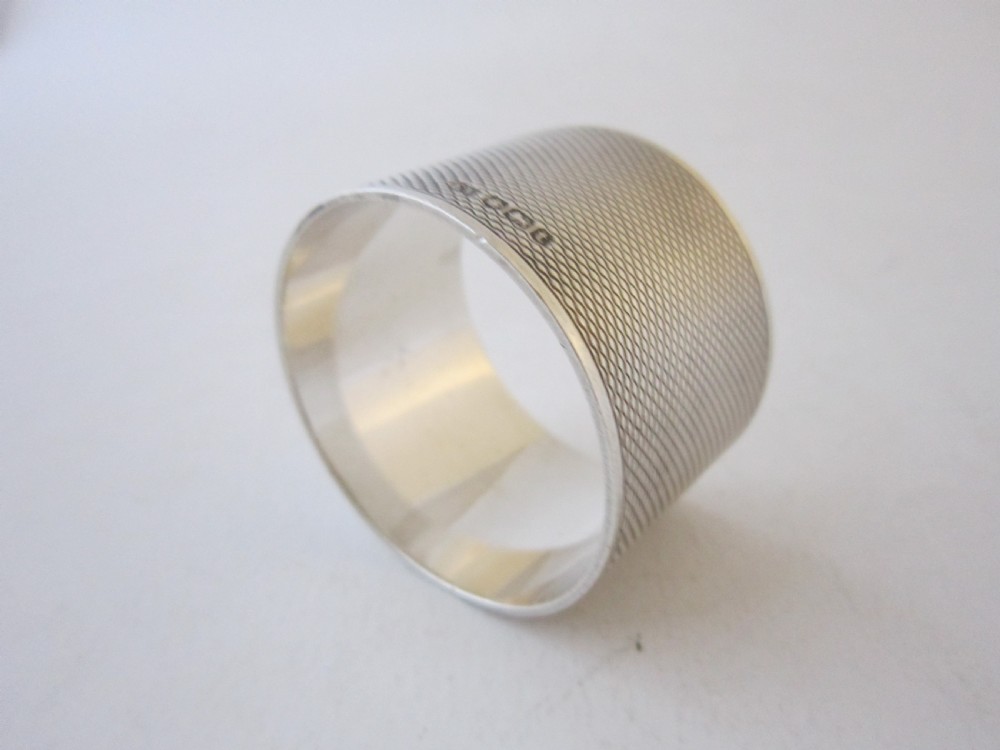 Antique George VI Sterling Silver Napkin Ring - 1936 View V