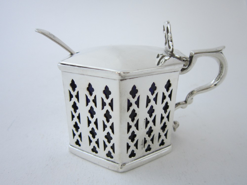 Antique Victorian Sterling Silver Mustard Pot - 1847