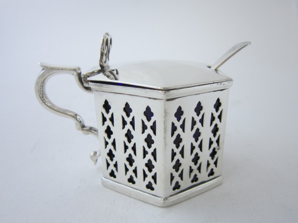 Antique Victorian Sterling Silver Mustard Pot - 1847 View III
