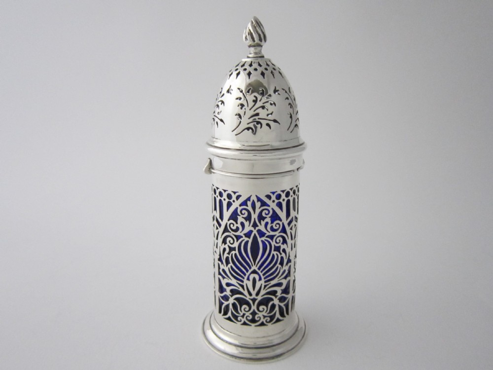 Chester Antique Edwardian Sterling Silver Sugar Caster - 1906 View III