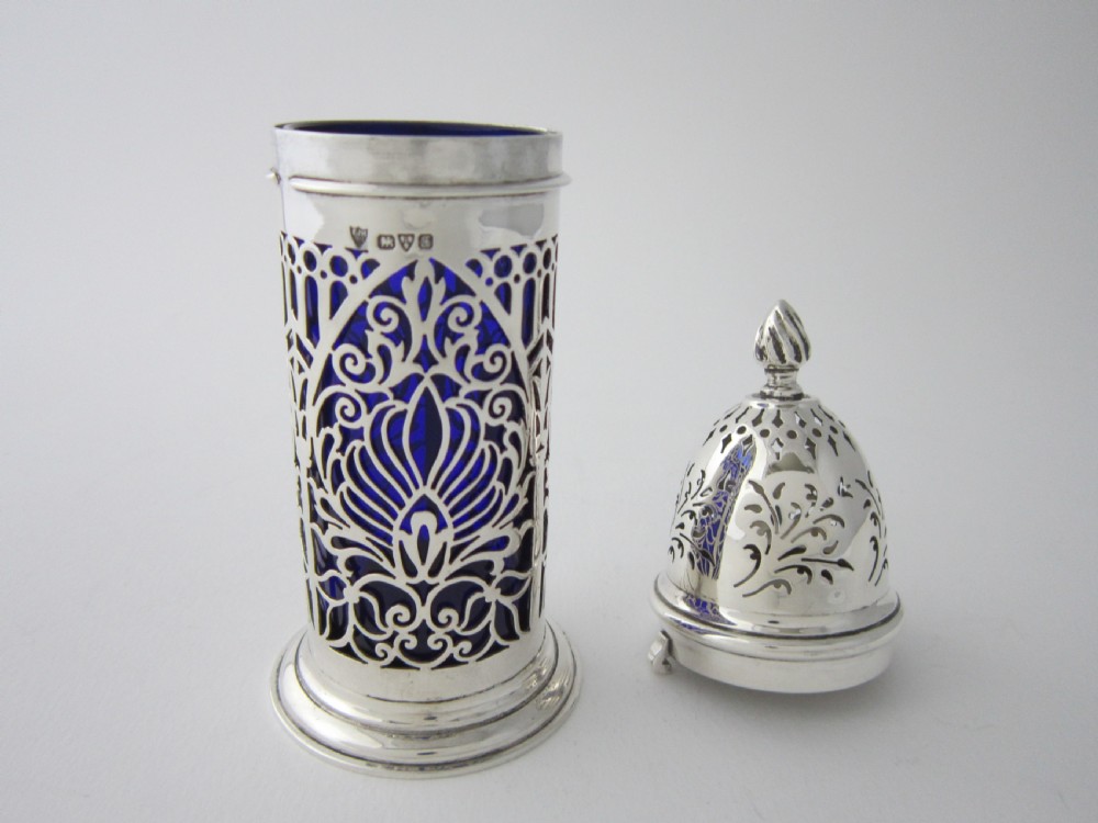 Chester Antique Edwardian Sterling Silver Sugar Caster - 1906 View VI
