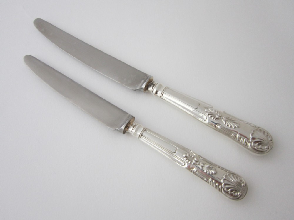 Antique Victorian Sterling Silver Canteen of Kings Pattern Cutlery View XI