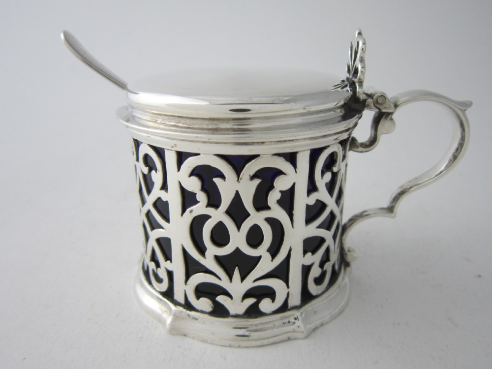 Antique Victorian Sterling Silver Mustard Pot - 1849