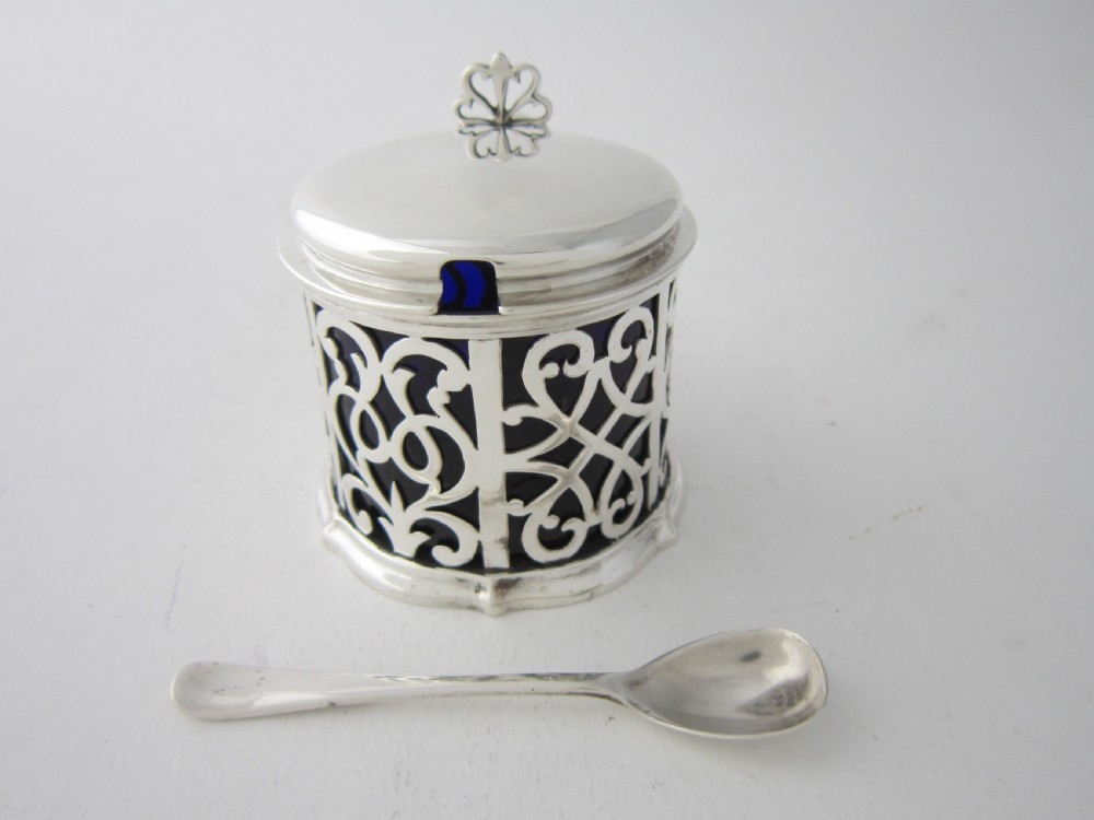 Antique Victorian Sterling Silver Mustard Pot - 1849 View II