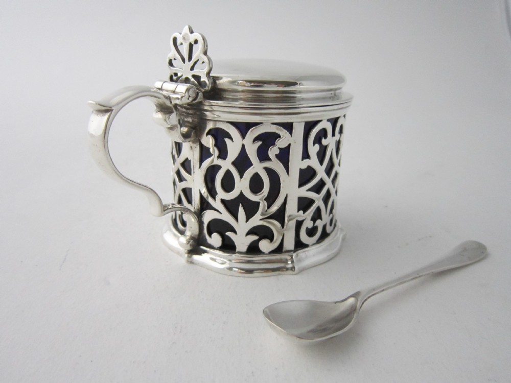 Antique Victorian Sterling Silver Mustard Pot - 1849 View V