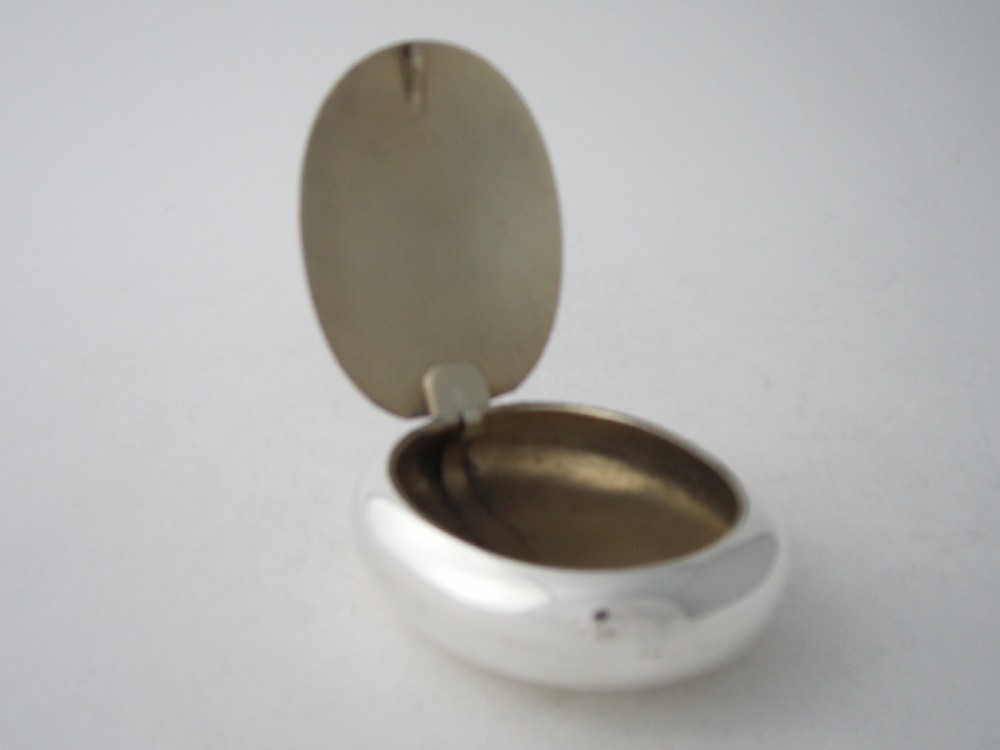 Antique Edwardian Sterling Silver Oval Box - 1907 View II