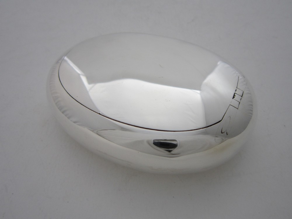 Antique Edwardian Sterling Silver Oval Box - 1907 View III