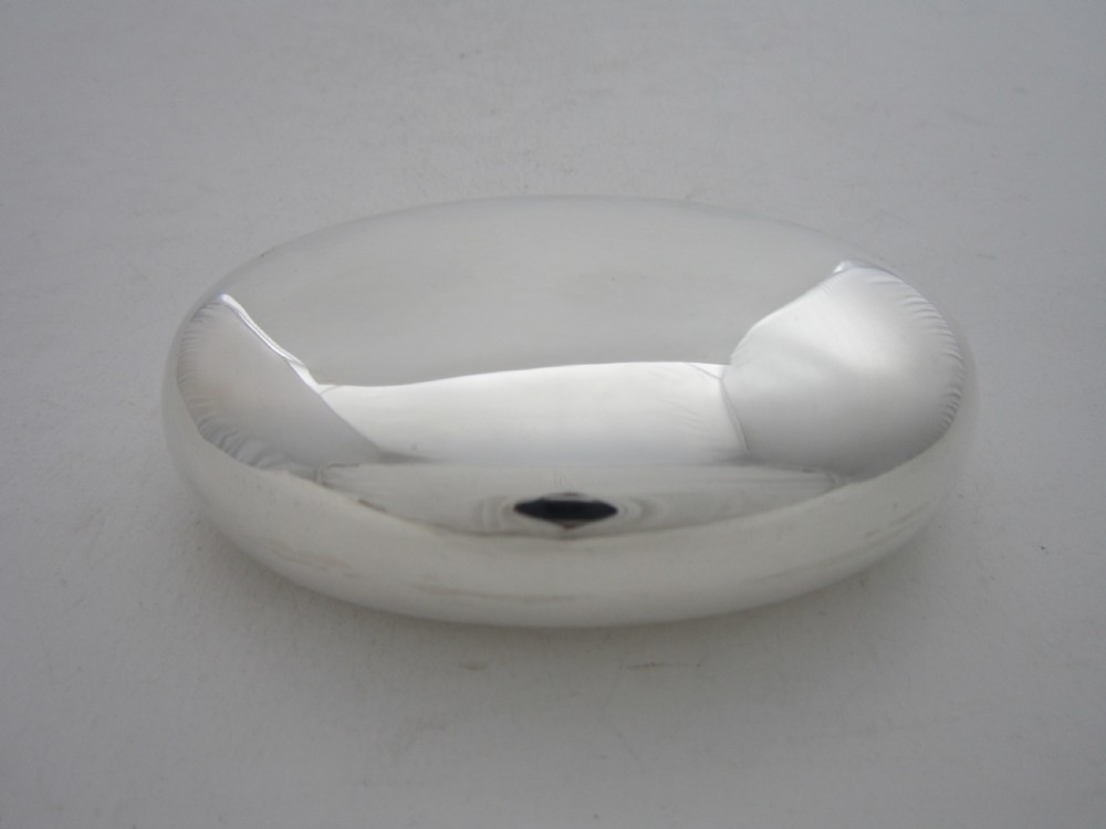 Antique Edwardian Sterling Silver Oval Box - 1907 View IV