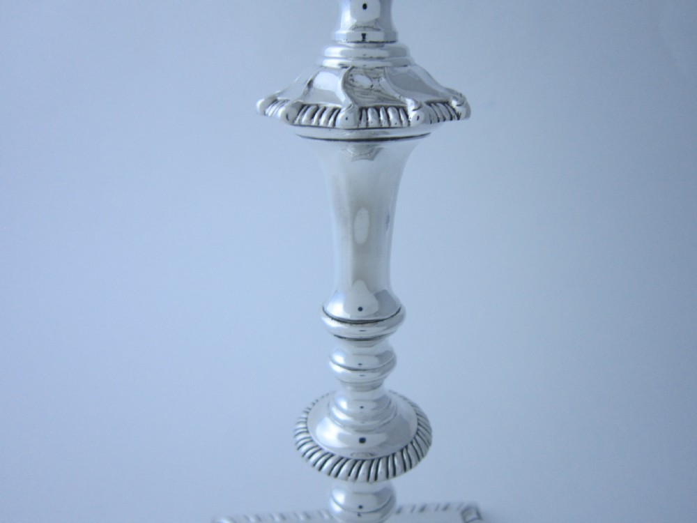 Antique Victorian Sterling Silver Candlesticks - 1897 View V
