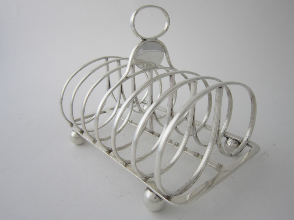 Heavy Antique Victorian Sterling Silver Toast Rack - 1842 