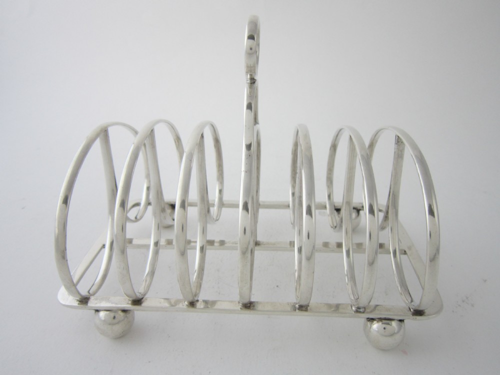 Heavy Antique Victorian Sterling Silver Toast Rack - 1842  View II