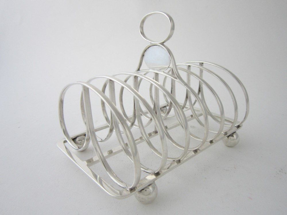 Heavy Antique Victorian Sterling Silver Toast Rack - 1842  View III