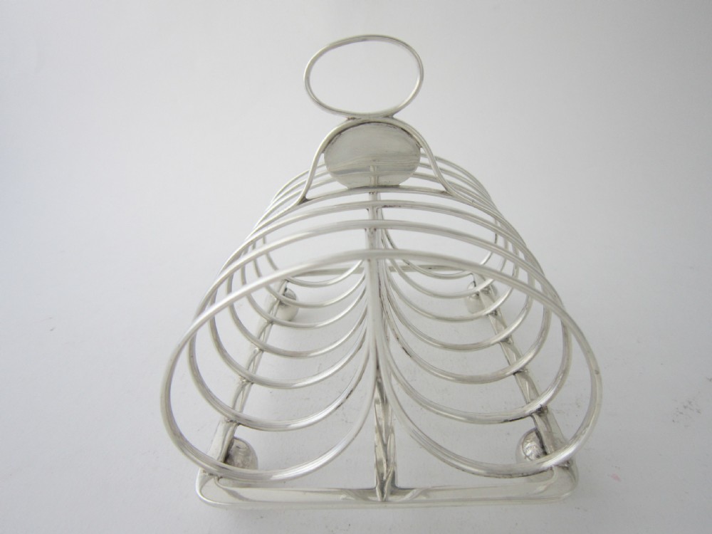 Heavy Antique Victorian Sterling Silver Toast Rack - 1842  View V