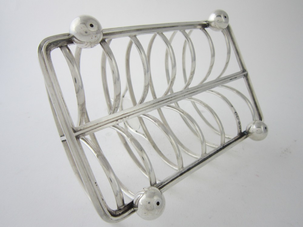 Heavy Antique Victorian Sterling Silver Toast Rack - 1842  View VI
