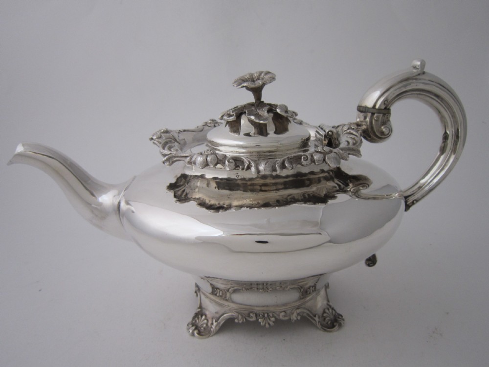 Antique William IV Sterling Silver Teapot - 1837