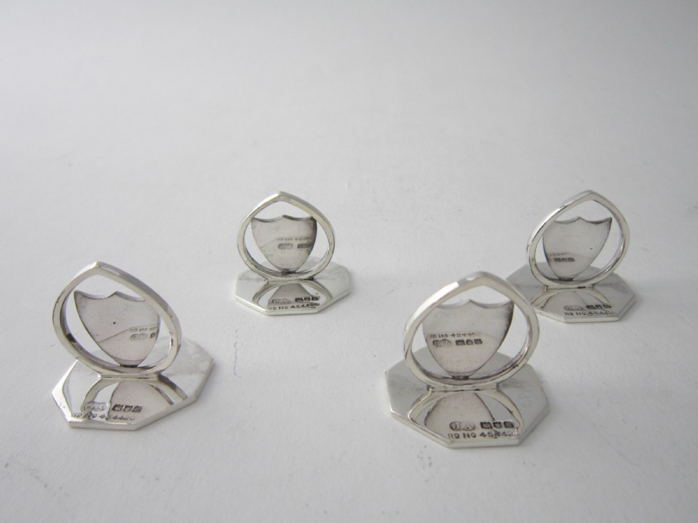 Antique Edwardian Sterling Silver Menu/Place Card Holders - 1905  View VI