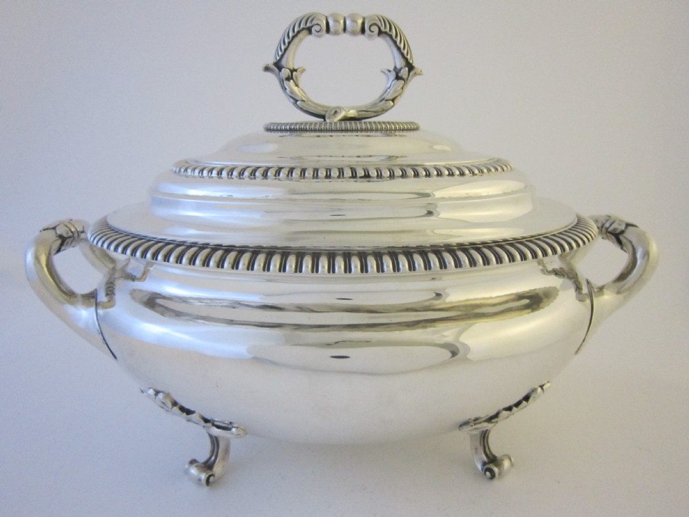 Antique Victorian Sterling Silver Soup Tureen - 1843