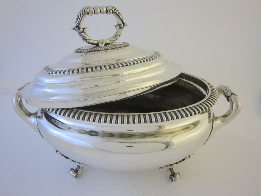 Antique Victorian Sterling Silver Soup Tureen - 1843 View VII