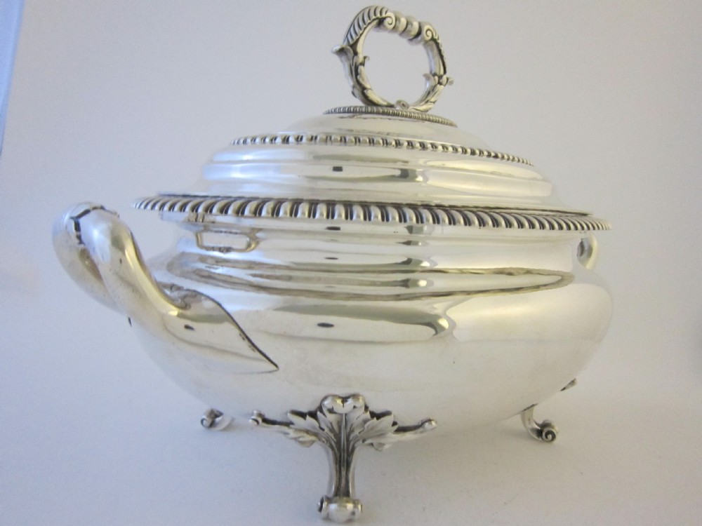 Antique Victorian Sterling Silver Soup Tureen - 1843 View IX