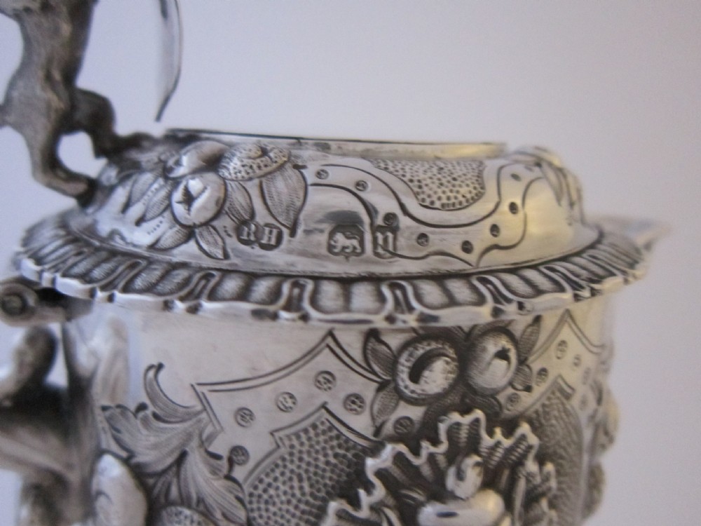 Antique Victorian Sterling Silver & Glass Claret Jug - 1868 View XIII