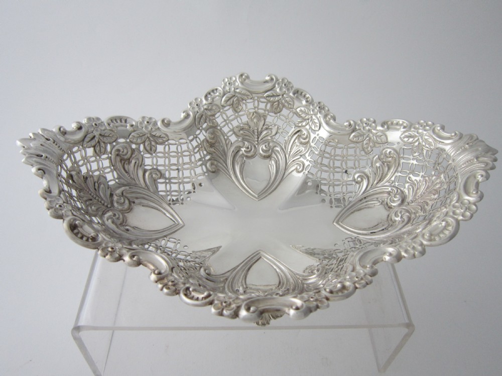 Antique Victorian Sterling Silver Suite of Three dishes - 1895/7 View III