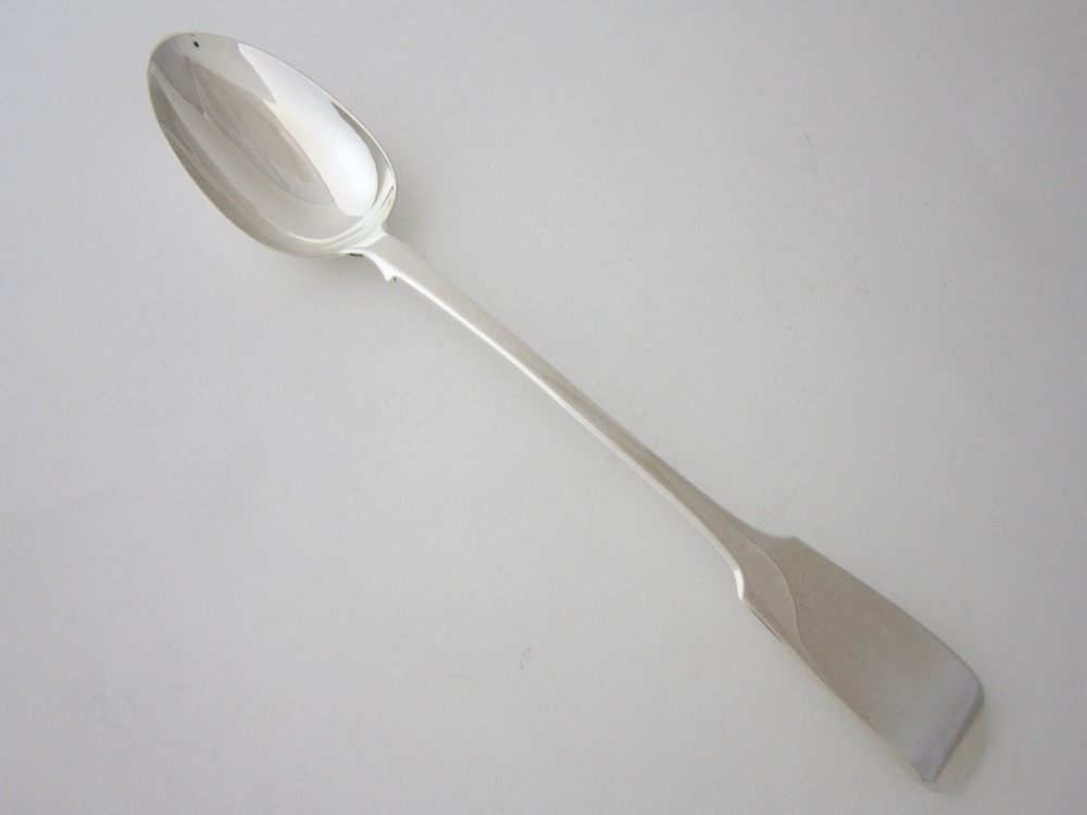 Antique Victorian Sterling Silver Fiddle Pattern Basting/Serving Spoon - 1848