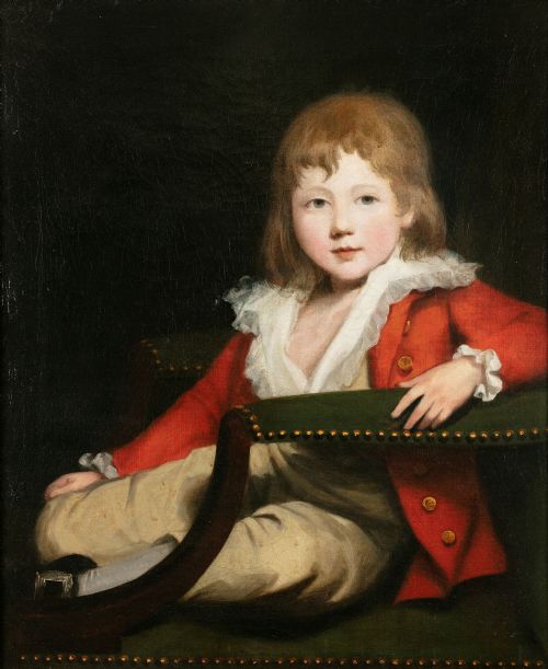 fig 1. 18th century portrait oil painting of Master George O'Connor by Sir Martin Archer Shee (1769-1850)