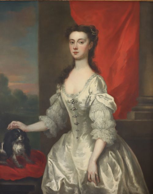 fig 1. 18th century portrait oil painting of Elizabeth Bellenden by John Vanderbank (1694-1739)