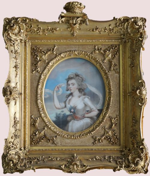 18th Century Pastel Portrait of Lady Margaret Smith-burges by Thomas Lawrence (1769-1838)