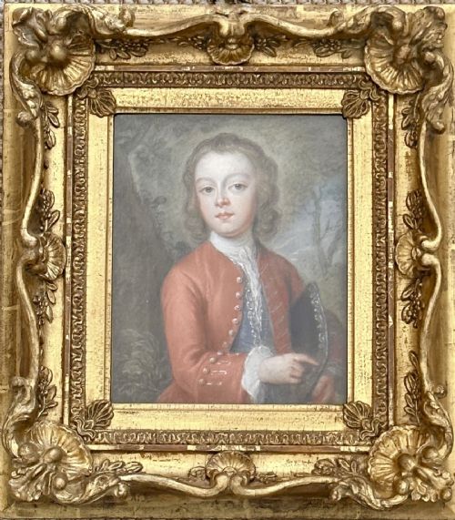 18TH CENTURY PASTEL PORTRAIT OF A YOUNG BOY IN A RED JACKET CIRCLE OF ARTHUR POND 17101758 - ADDITIONAL PHOTO 1