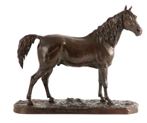 19th Century Bronze of the Arabian Stallion 'Ibrahim' , Pierre-jules Mene