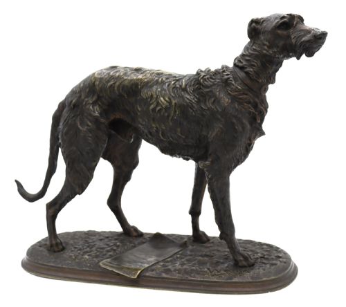 19th Century Bronze of an Irish Wolfhound, Arthur Waagen (1833-1898)