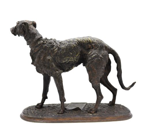 fig 1. 19th century bronze of an Irish Wolfhound, Arthur Waagen (1833-1898)