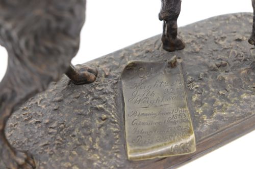 fig 2. 19th century bronze of an Irish Wolfhound, Arthur Waagen (1833-1898)