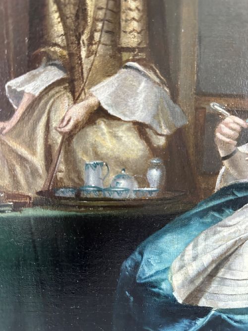 AN 18TH CENTURY PORTRAIT PAINTING OF A FAMILY BY HENDRICK POTHOVEN 17251807 - ADDITIONAL PHOTO 6