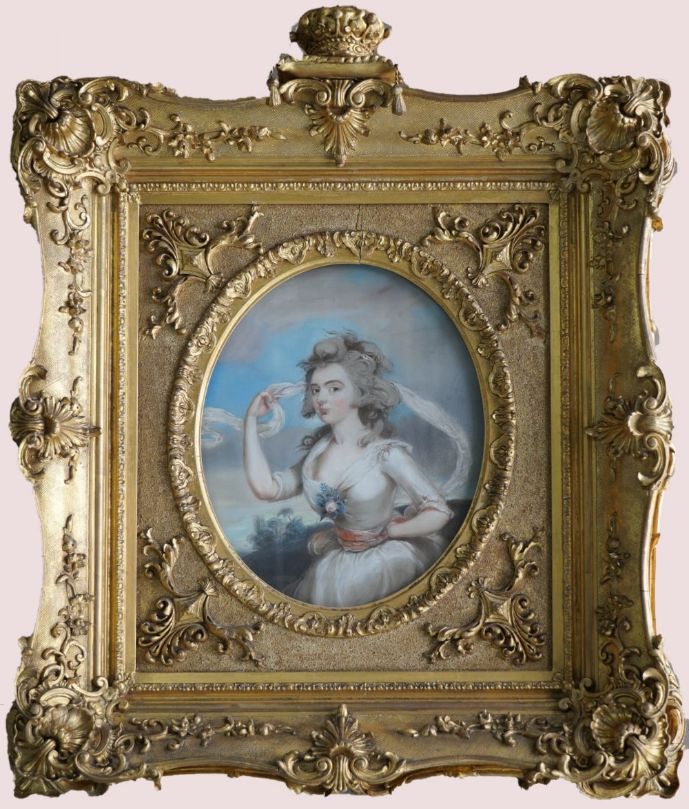 18th century pastel portrait of Lady Margaret Smith-Burges by Thomas Lawrence (1769-1838)