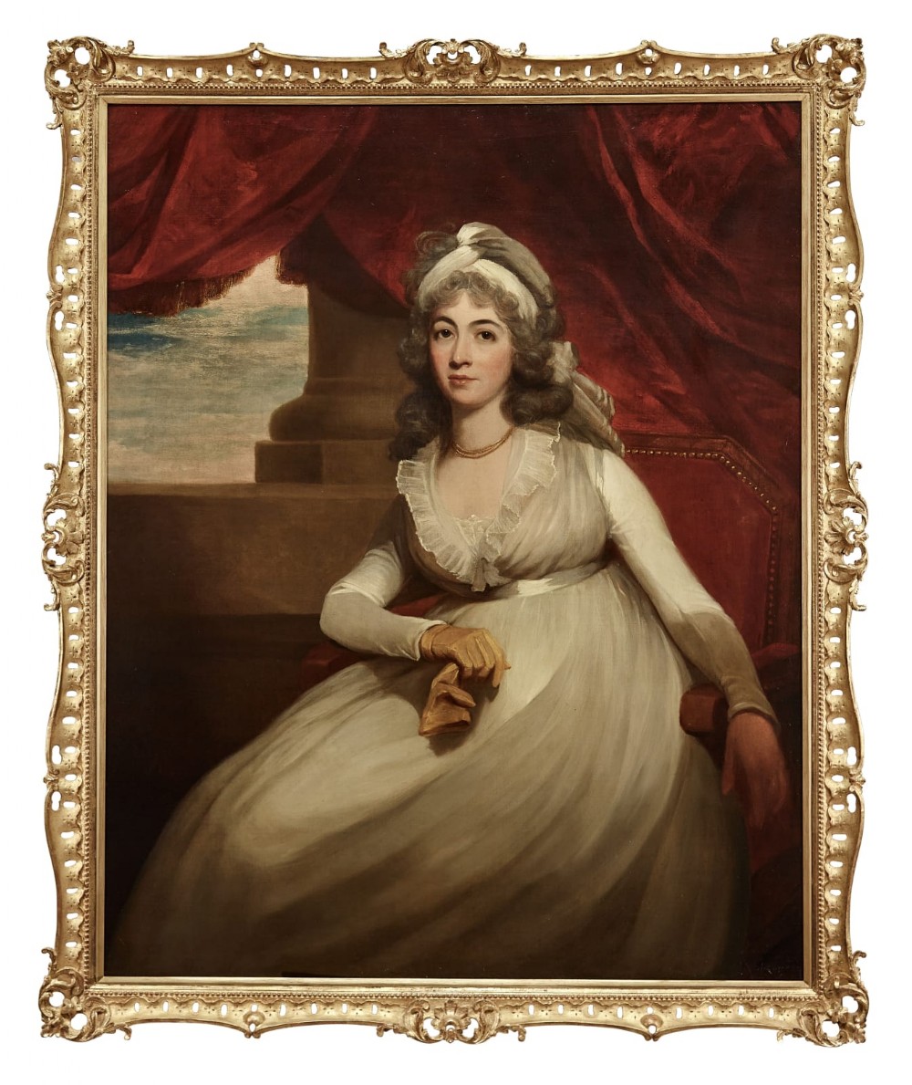 18th century portrait oil painting of the Duchess of Cumberland, attributed to Martin Archer Shee