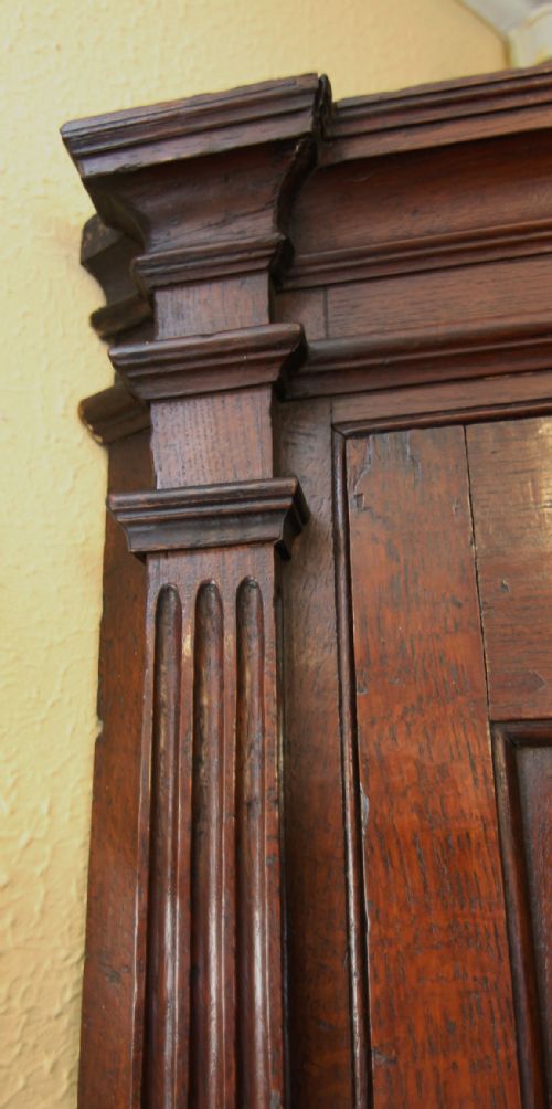 SUPERB 18TH CENTURY GEORGIAN OAK CORNER CUPBOARD WITH DRAWER - ADDITIONAL PHOTO 5