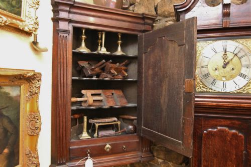 SUPERB 18TH CENTURY GEORGIAN OAK CORNER CUPBOARD WITH DRAWER - ADDITIONAL PHOTO 6
