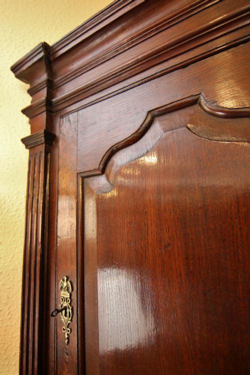 SUPERB 18TH CENTURY GEORGIAN OAK CORNER CUPBOARD WITH DRAWER - ADDITIONAL PHOTO 7