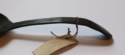 TWO LARGE FINE WELSH LATE GEORGIAN SHAPED HORN SPOONS - ADDITIONAL PHOTO 3