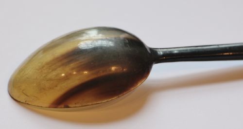 TWO LARGE FINE WELSH LATE GEORGIAN SHAPED HORN SPOONS - ADDITIONAL PHOTO 6